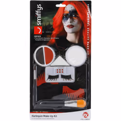 Smiffys Unisex Adult Harlequin Costume Make-Up Set