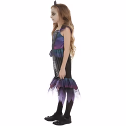 Smiffys Girls Dark Mermaid Costume Set - 7-9 Years, Purple