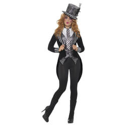 Smiffys Womens/Ladies Deluxe Dark Miss Hatter Costume Set - XS, Black