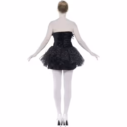 Smiffys Womens/Ladies Gothic Swan Masquerade Costume - L, Black