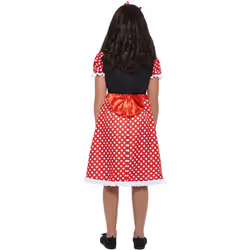 Smiffys Girls Cute Mouse Costume Set - 4-6 Years, White/Red/Black
