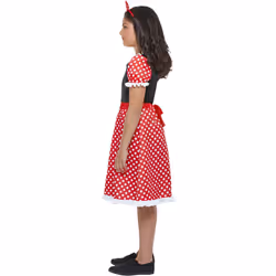 Smiffys Girls Cute Mouse Costume Set - 4-6 Years, White/Red/Black