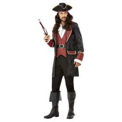 Smiffys Mens Deluxe Swashbuckler Pirate Costume Set - L, Black/Red/White