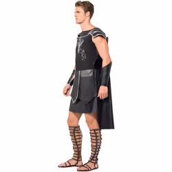 Smiffys Mens Gladiator Costume Set - M, Black