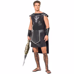 Smiffys Mens Gladiator Costume Set - M, Black