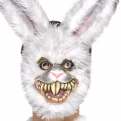 Smiffys Unisex Adult White Rabbit Evil Mask