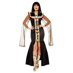 Smiffys Womens/Ladies Egyptian Goddess Costume Set - L, Black/Gold