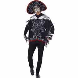 Smiffys Unisex Adult Bandit Day Of The Dead Costume Set