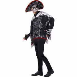 Smiffys Unisex Adult Bandit Day Of The Dead Costume Set