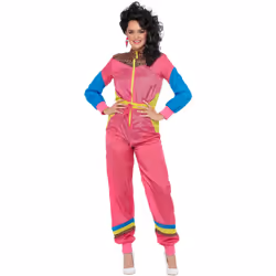 Smiffys Womens/Ladies 80s Colour Block Costume Ski Suit
