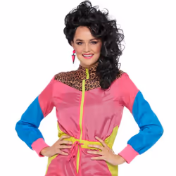 Smiffys Womens/Ladies 80s Colour Block Costume Ski Suit
