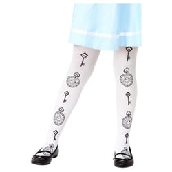 Smiffys Girls Wonderland Clock Tights