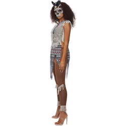 Smiffys Womens/Ladies Dark Spirit Warrior Costume Set - S, Blue
