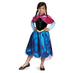 Frozen Girls Deluxe Anna Costume Set - 3-4 Years, Blue/Pink