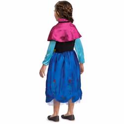 Frozen Girls Deluxe Anna Costume Set - 5-6 Years, Blue/Pink