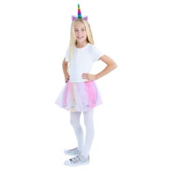 Smiffys Girls Unicorn Rainbow Costume Set