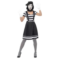 Smiffys Womens/Ladies Mime Artist Costume Set - S, Black/White