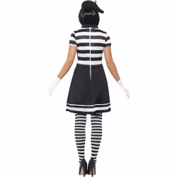 Smiffys Womens/Ladies Mime Artist Costume Set - S, Black/White