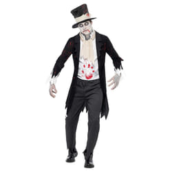 Smiffys Mens Till Death Do Us Part Zombie Groom Costume Set - M, Black/White