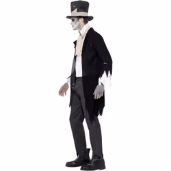 Smiffys Mens Till Death Do Us Part Zombie Groom Costume Set - M, Black/White