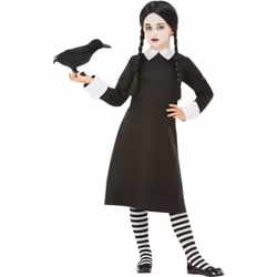 Smiffys Girls Gothic School Costume Dress Set - 10-12 Years, Black