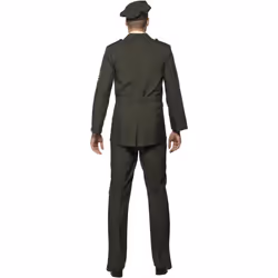 Smiffys Mens Wartime Officer Costume Set - M R, Green