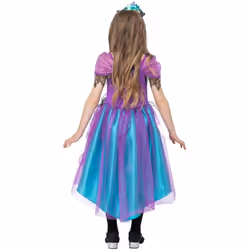 Smiffys Girls Deluxe Miss Halloween Prom Costume Set - 4-6 Years, Purple/Turquoise