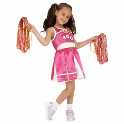 Smiffys Girls Cheerleader Costume Dress
