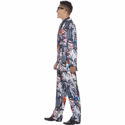 Smiffys Teen Boys Zombie Costume Suit Set - S R, Multicoloured