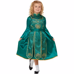 Smiffys Girls Deluxe Irish Dancer Costume Dress - 4-6 Years, Green