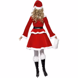 Smiffys Womens/Ladies Miss Santa Costume Set - L, Red/White