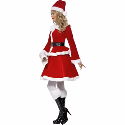 Smiffys Womens/Ladies Miss Santa Costume Set - M, Red/White