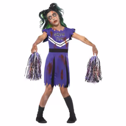 Smiffys Womens/Ladies Dark Cheerleader Costume Set