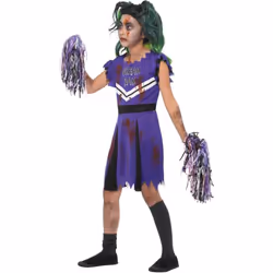 Smiffys Womens/Ladies Dark Cheerleader Costume Set