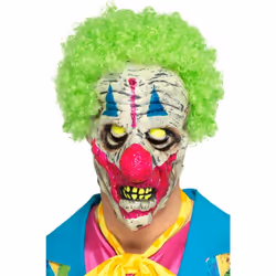 Smiffys Mens Clown UV Black Light Mask