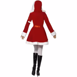 Smiffys Womens/Ladies Miss Santa Christmas Costume Dress - S, Red/White