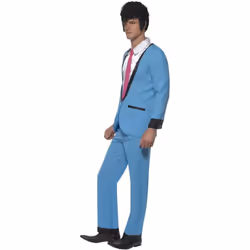 Smiffys Mens Teddy Boy Costume Set - M, Blue