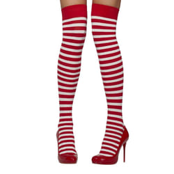 Smiffys Womens/Ladies Striped Opaque Hold Up Stockings