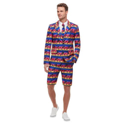 Smiffys Mens Sunset Flamingo Costume Suit - XL, Blue/Red/Yellow