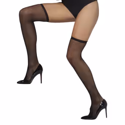 Smiffys Womens/Ladies Fishnet Hold Up Stockings