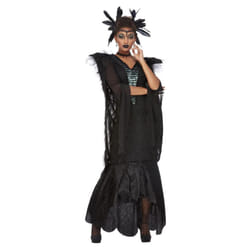 Smiffys Womens/Ladies Deluxe Raven Queen Costume Set