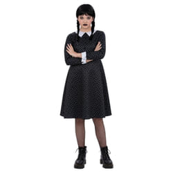 Smiffys Girls Gothic School Costume Dress - 13-14 Years, Black/White
