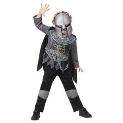 Smiffys Childrens/Kids Deluxe Skeleton Knight Costume Set - 4-6 Years, Black/Grey/Silver