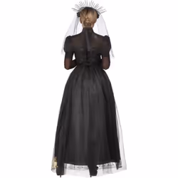 Smiffys Womens/Ladies Deluxe Bride Sacred Heart Day Of The Dead Costume - S, Black