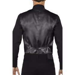 Smiffys Unisex Adult Sequin Costume Vest - S, Black