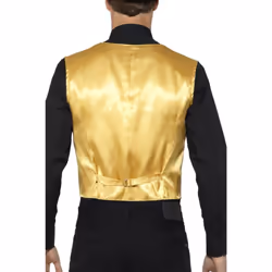Smiffys Unisex Adult Sequin Costume Vest - S, Gold