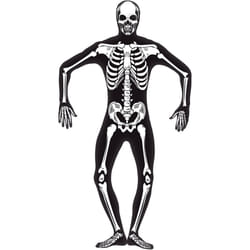 Smiffys Unisex Adult Skeleton Costume Skinsuit - M, Black/White