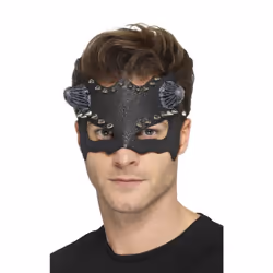 Smiffys Mens Devil Stud Front Eye Mask