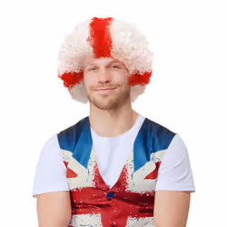 Smiffys Unisex Adult St George Cross Wig