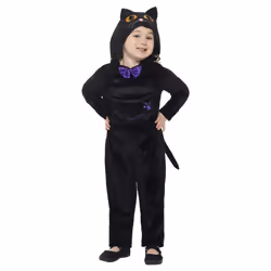 Smiffys Childrens/Kids Cat Costume - 1-2 Years, Black